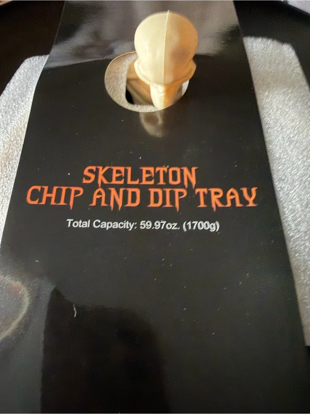 Skeleton Chip and Dip Tray - Black